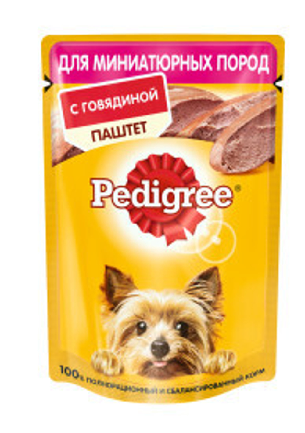 Влажный корм для миниатюрных собак PEDIGREE Говядина паштет 85 г30