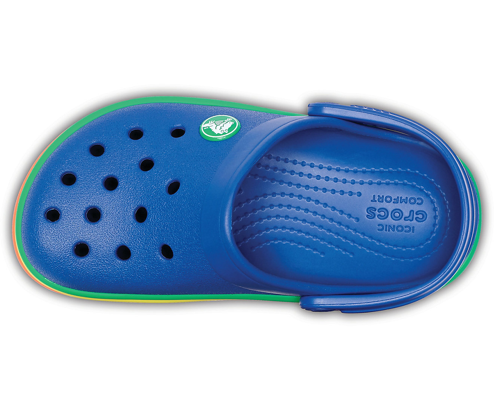 Детские Сабо Crocs Crocband Rainbow Band Blue Jean