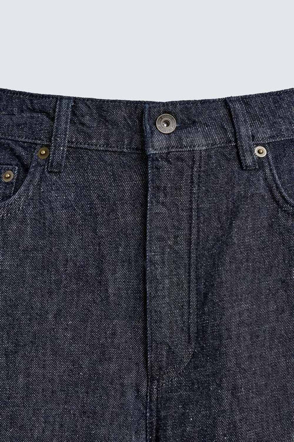 ZARA ДЖИНСЫ STRAIGHT FIT ИЗ ХЛОПКА И КОНОПЛИ, СИНИЙ