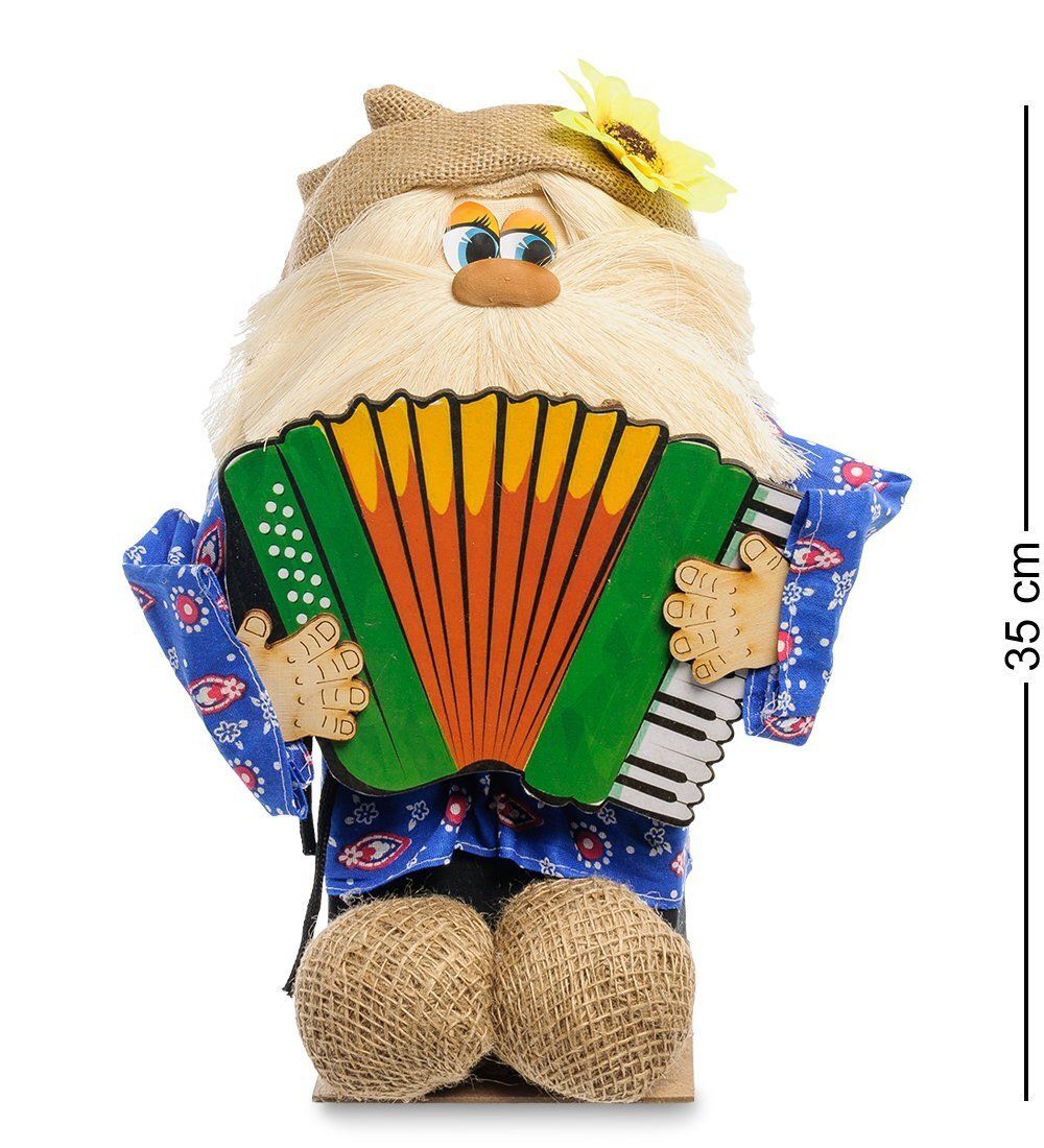 Народные промыслы DO-060 Домовой-копилка Кузя с гармошкой - Вариант A