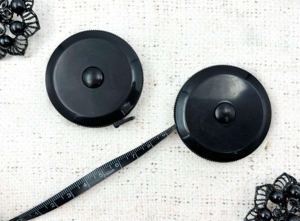 Сантиметровая лента-рулетка, длина 1,5 м, чёрный