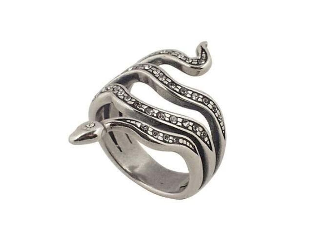 &quot;Змейка&quot; кольцо в серебряном покрытии из коллекции &quot;Сладкий яд&quot; от Jenavi