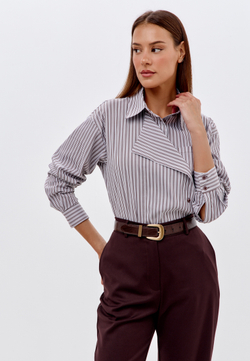 Рубашка с декоративным, откидным воротником