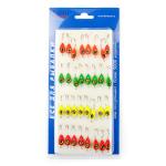 Мормышка фосфорная с флексом плавающая Lumicom 24-Ф, №2, ABC (набор 32шт)