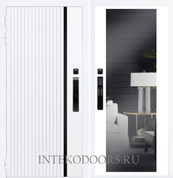 Агат Вертикаль Белая F55 с зеркалом