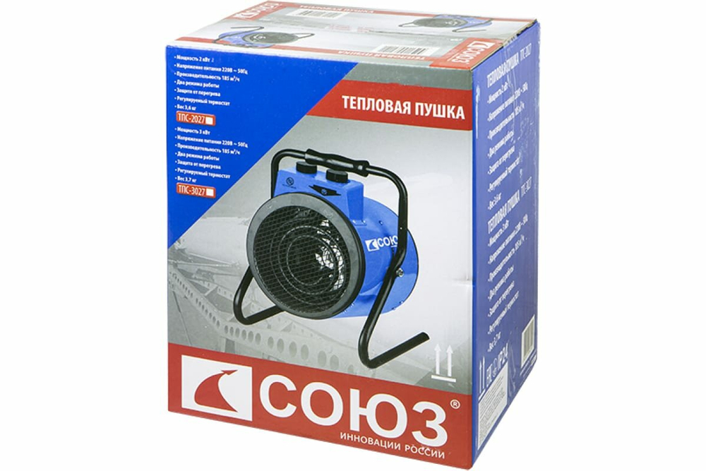 Тепловая пушка электрическая СОЮЗ ТПС-2027 2000Вт (ТПС-2027)