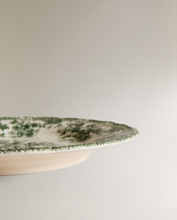 Zara Home набор столовой посуды из фаянса, цвет тёмно-зелёный, 27 см