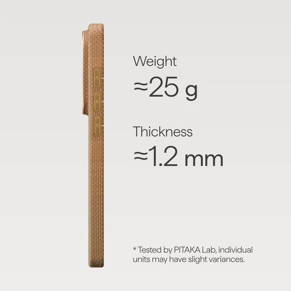 Чехол Pitaka Edge Case для Samsung S26 Ultra, Золотой блик | Golden Glint