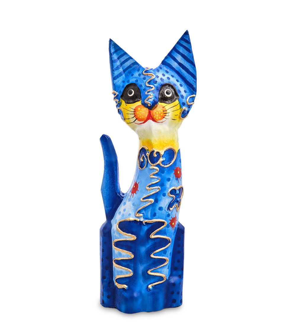 99-052 Фигурка «Кошка» н-р из двух 25, 20 см (албезия, о.Бали)