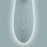 Бирюзовые вибратор-кролик 18,8см с функцией нагрева и управлением через приложение Svakom Chika SA375A