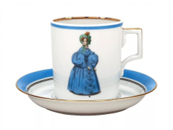 Чашка с блюдцем чайная в подарочной упаковке ф. Гербовая рис. Modes de Paris