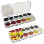 Краски акварельные ГАММА "Юный Художник", 12 цветов, медовые, без кисти, пластиковая коробка, 212071