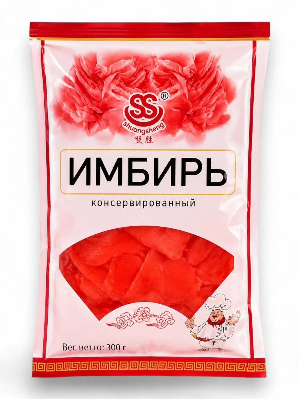 Имбирь розовый консервированный 300 г