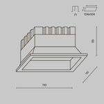 Встраиваемый светильник Technical DL056-12W3-4-6K-B