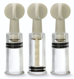 Набор из 3 вакуумных стимуляторов CLIT AND NIPPLE TWIST SUCKERS (Цвет: прозрачный)