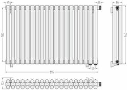 Сунержа Эстет-11 EU50 500х855 19 секций