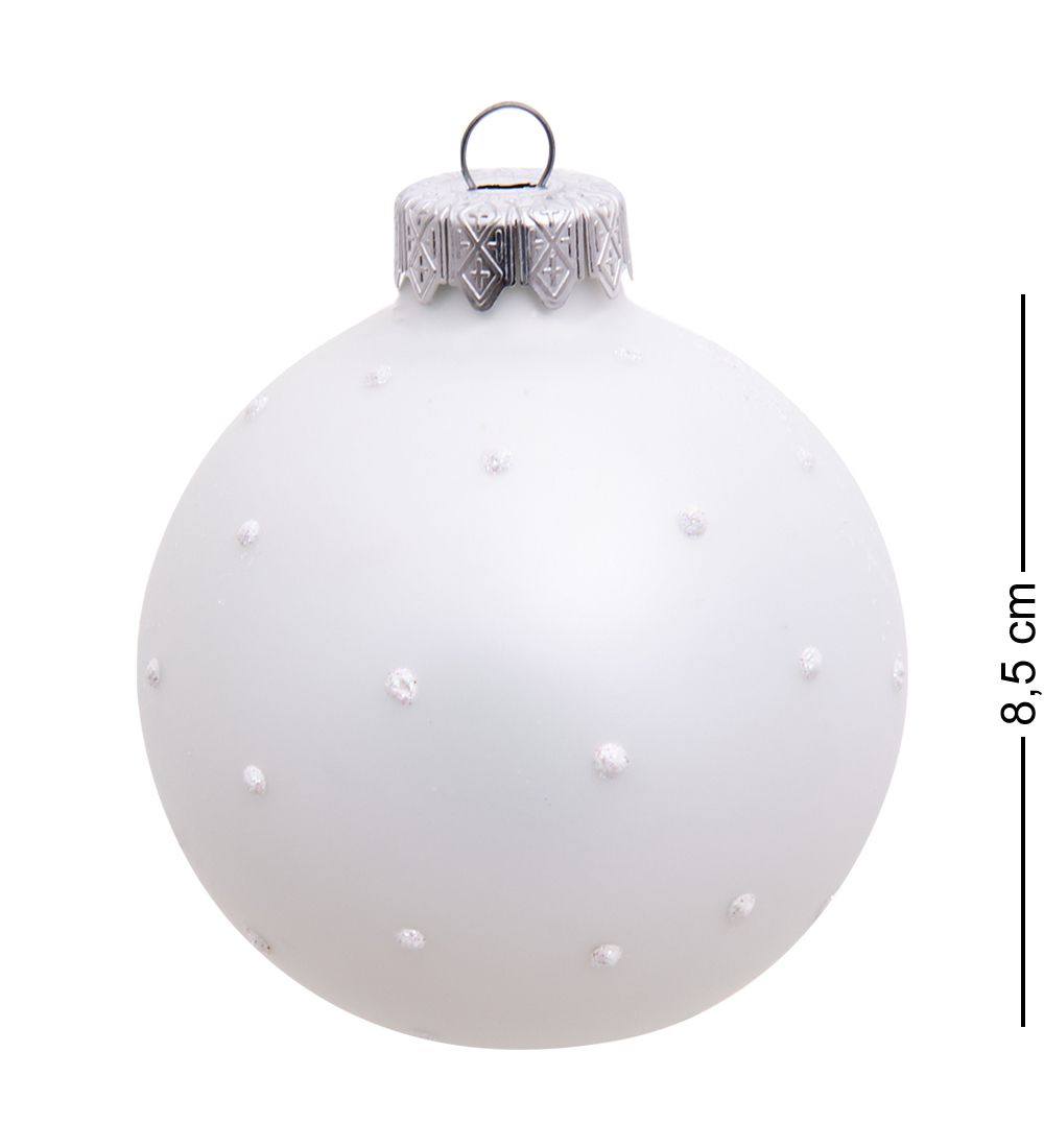 Элита НФШ-1029 Ел. украшение Шар «Снегурочка с птичкой» 85 мм