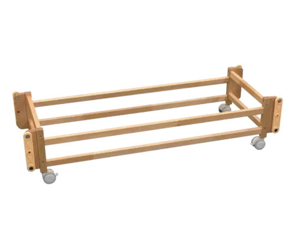 Кровать Antemi Mari 120х60 с маятником Ник 14 б/д Белый/Дерево + НиК 15 д Дерево