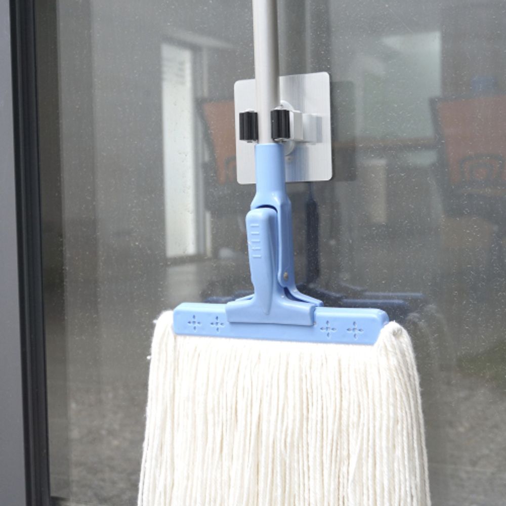 Держатель СИЛА SSH10-S1S-12 для инвентаря на силиконовом креплении 10х10 см нагрузка 2,5 кг хром серебристый | Сила