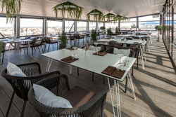 "Руссо" обеденный стол из HPL 150х80см, цвет молочный