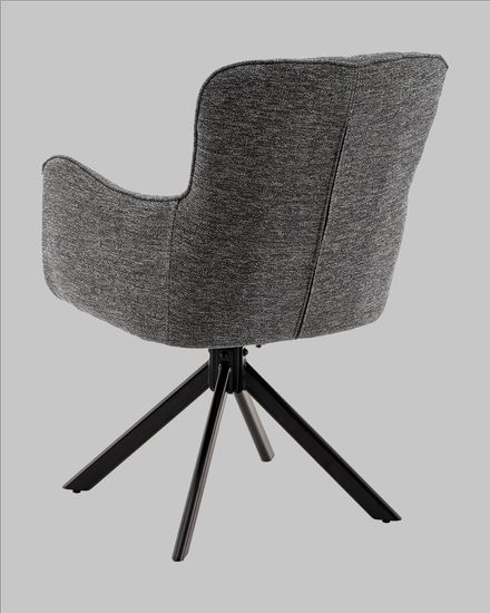 Стул обеденный, крутящийся Eima, ткань тёмно-серая
