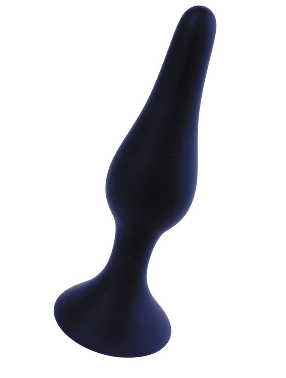 Черная анальная втулка на присоске - 10 см. (Цвет: черный)