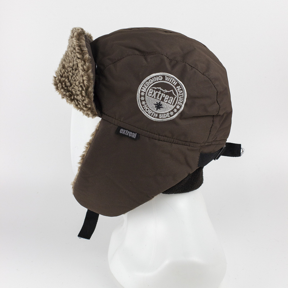 Шапка-ушанка Extreal "Стрит" (мех барашек коричневый, мембрана) XL