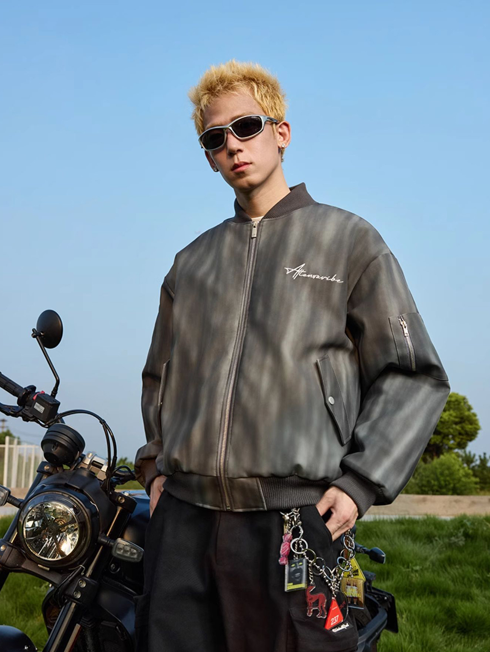 Бомбер HARSHandCRUEL "Color Diffusion" MA-1 Bomber Jacket