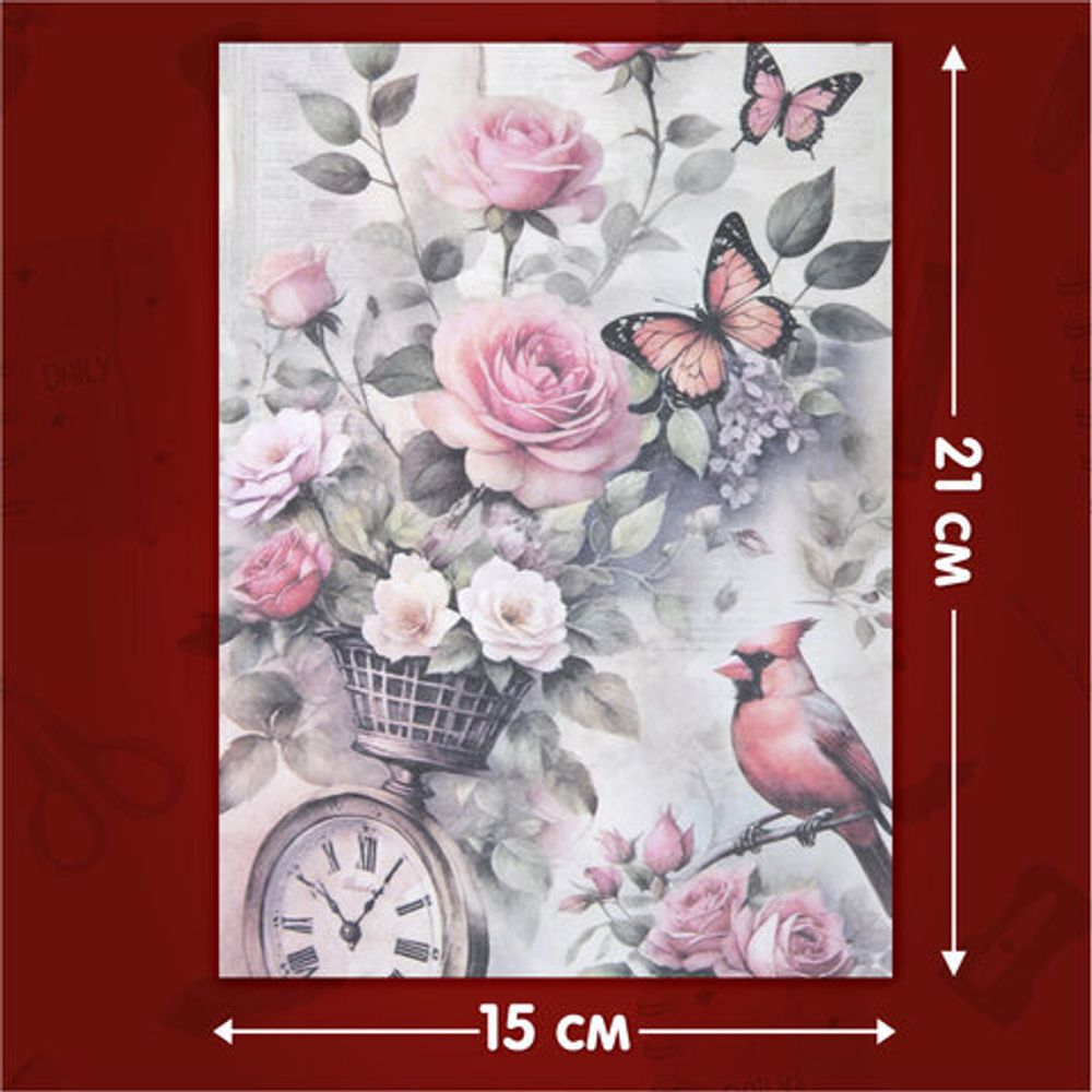 Бумага для скрапбукинга 15х21 см "В винтажном стиле", двусторонняя, 12 листов, 240 г/м2, ОСТРОВ СОКОРВИЩ, 665444