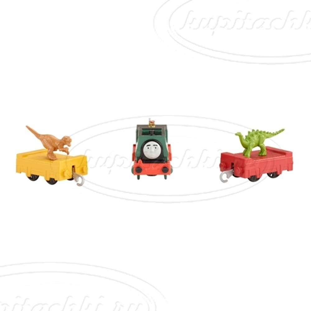 Паровозик Самсон с двумя вагончиками Motorized (Trackmaster)