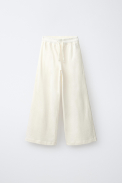 ZARA БРЮКИ WIDE LEG PUKAS SURF, ЭКРЮ