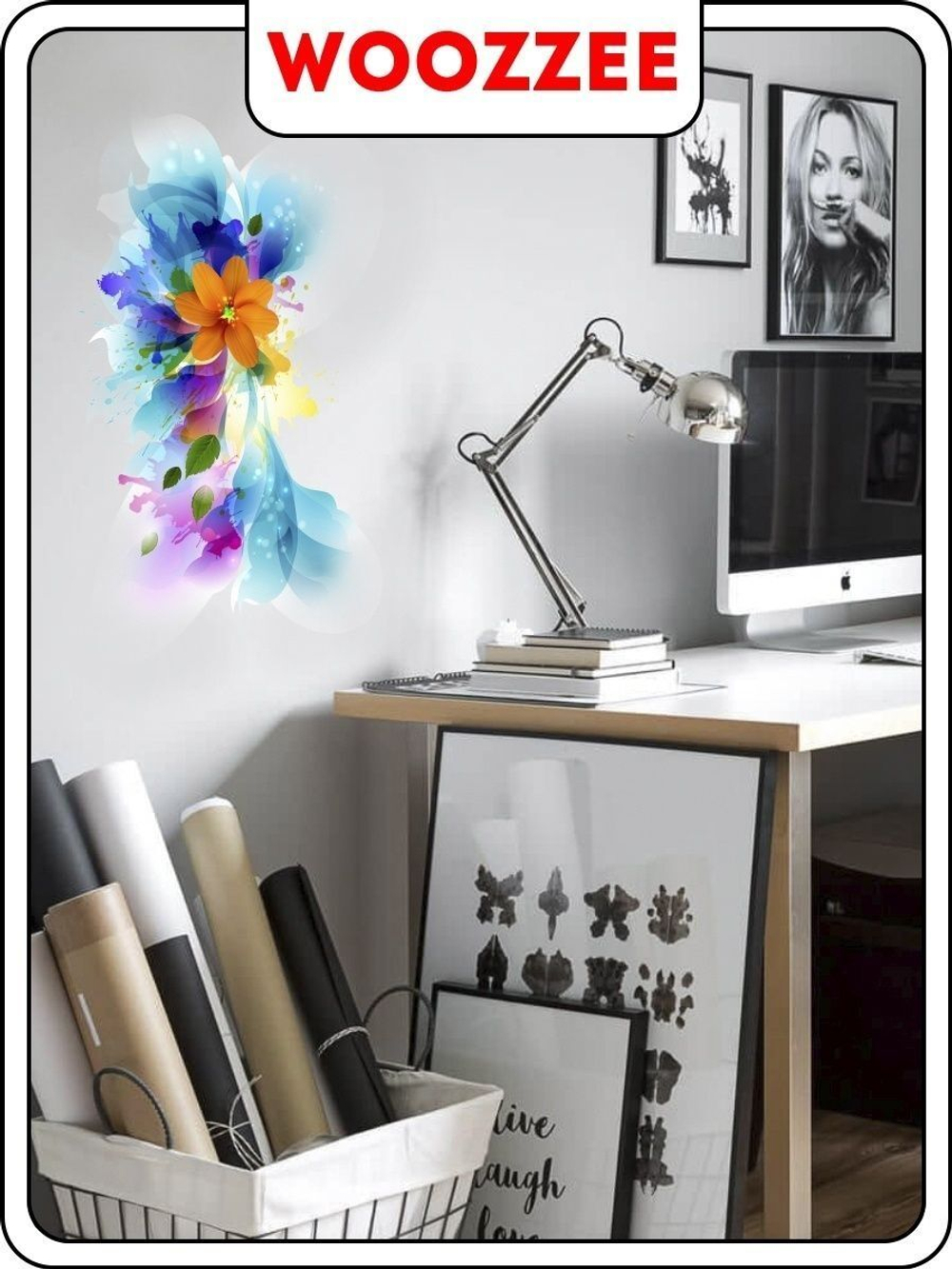 Наклейка декоративная А3 "Брызги красок"