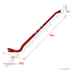 ЗУБР HEX-18, 900 мм, Лом-гвоздодер (2164-90)