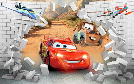 Фотообои Тачки 3D (Ширина 4,15 м)