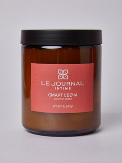 Смарт-свеча с ароматом "Роза" 250г (коралловая упаковка)