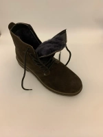 Ботинки натуральный нубук (замш) на шерсти