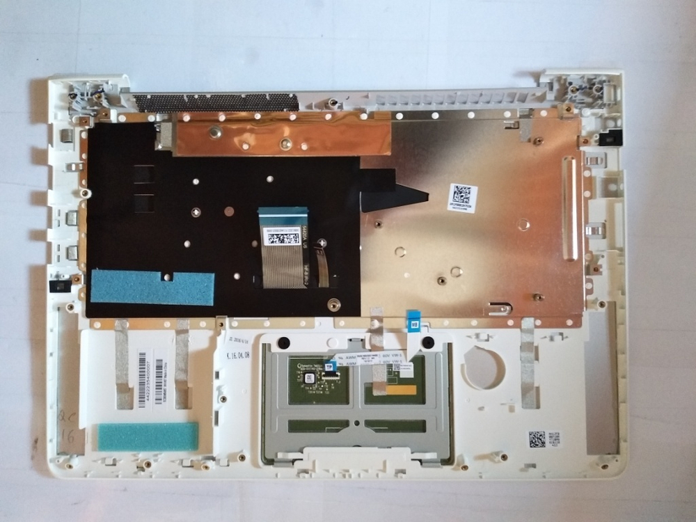 Верхняя панель с клавиатурой (топкейс) для ноутбука Lenovo 510s-13IKB белая, расскладка - русская+украинская (5CB0M54957)