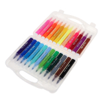 Фломастеры "Корги" в чемоданчике 24 цвета трехгранные смываемые