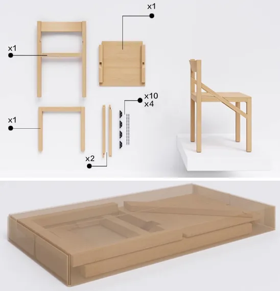 Стул Geo, светлый бук