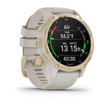 Умные часы Garmin Descent MK2S светло-золотистый корпус со светло-песочным силиконовым ремешком