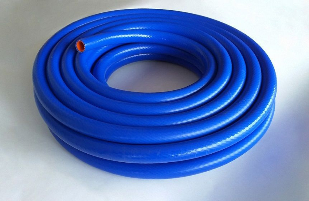 Шланг (рукав) 16х3.5 силикон синий армир.