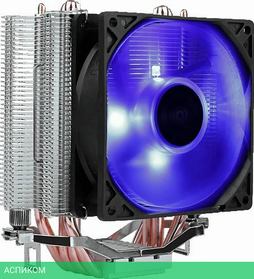 Кулер для процессора AeroCool Verkho 4 Lite черный/синий (ACTC-NA20410.01)