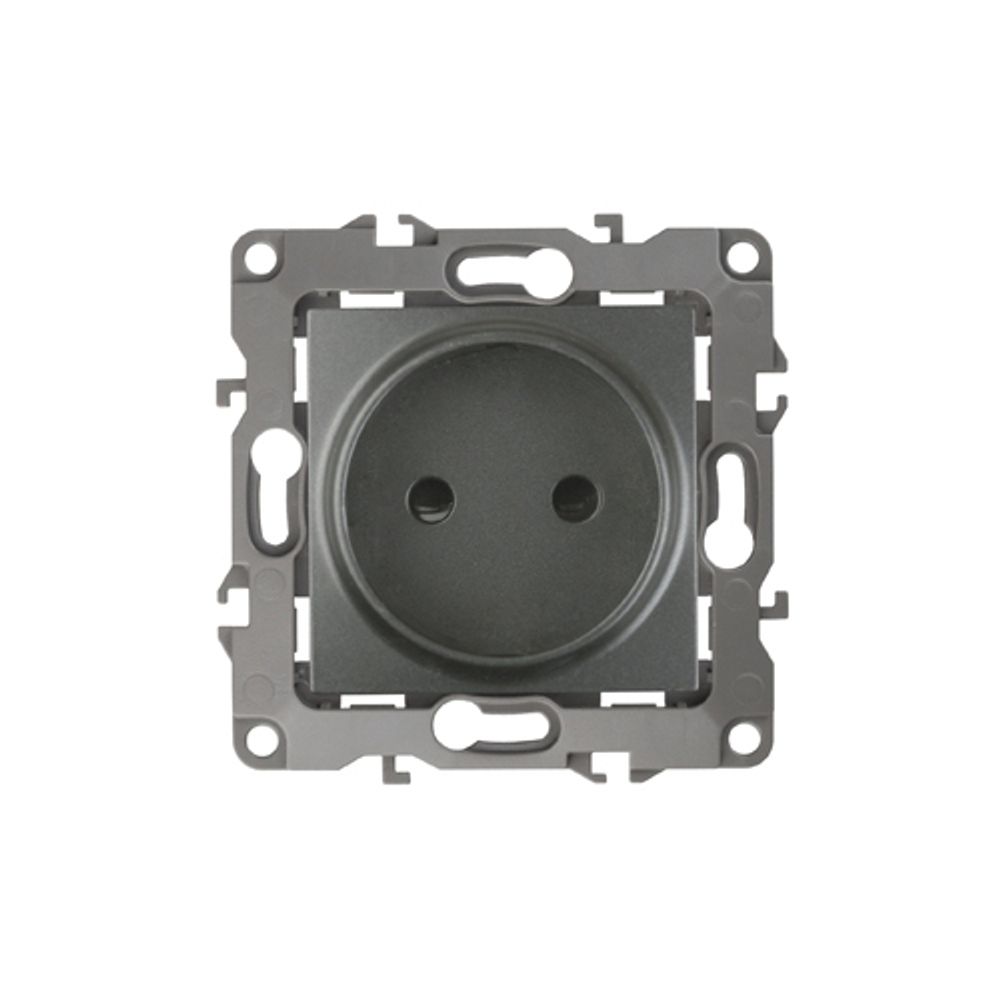 12-2105-12 ЭРА Розетка 2P, 16A-250В, IP20, Эра12, графит