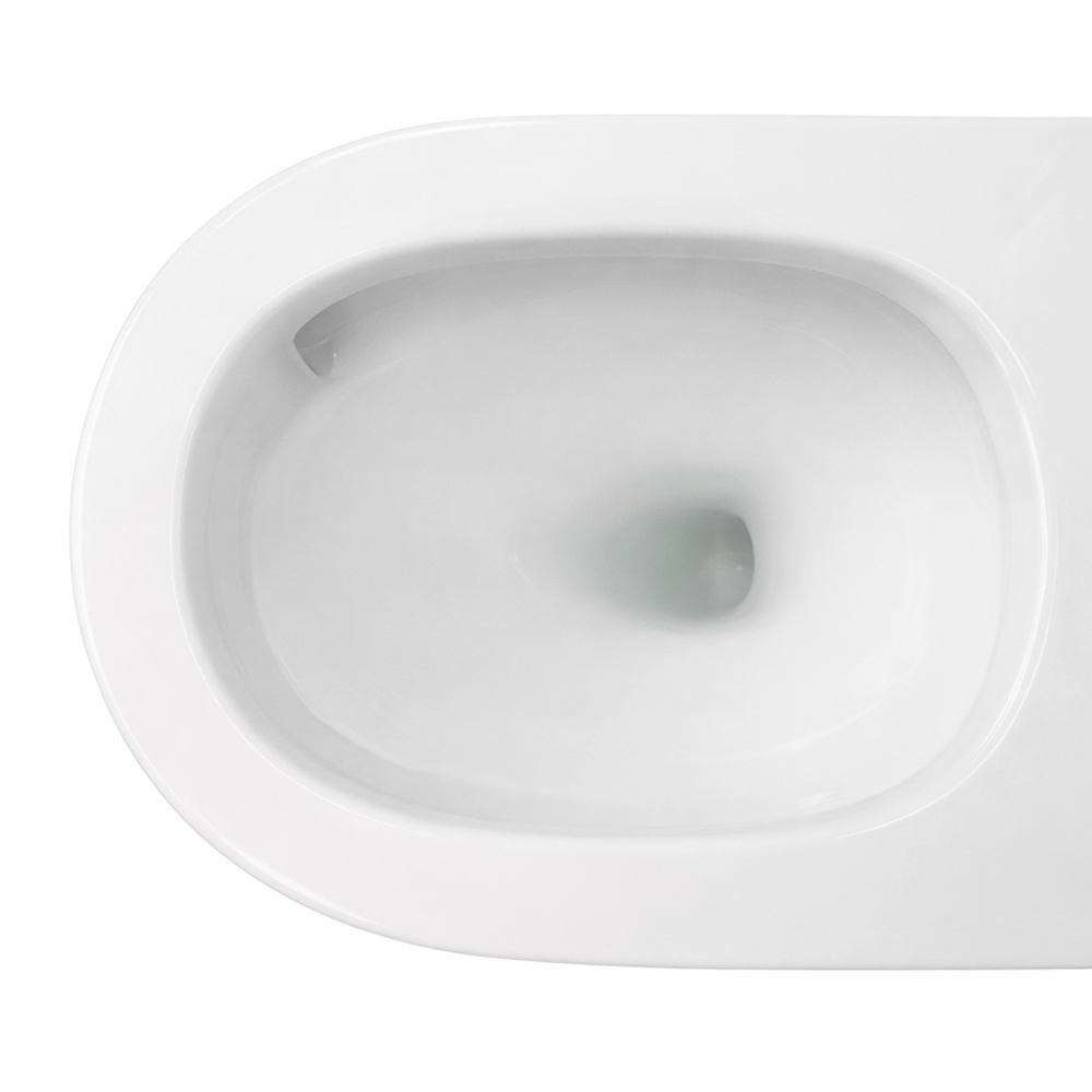 Унитаз подвесной безободковый WAVE LINE Tornado3.0, сид. дюропласт, м/л, быстр, БЕЛЫЙ глянец (L)