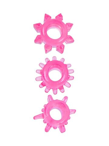 Комплект из трех розовых эрекционных колец