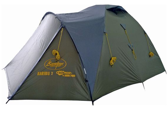 Палатка Canadian Camper KARIBU 2, цвет forest, вид сбоку.