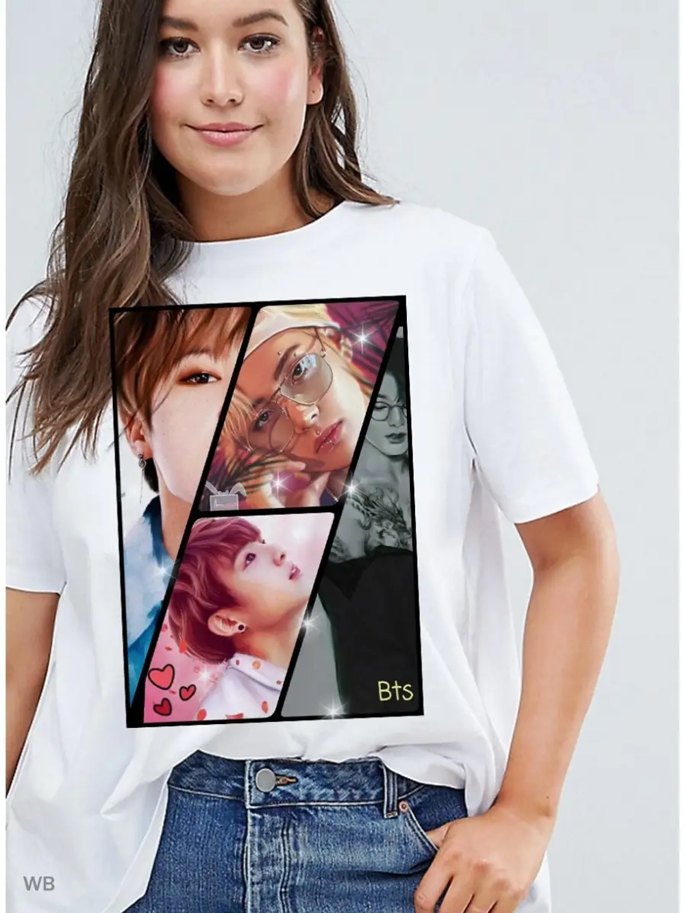 Футболка женская с принтом BTS