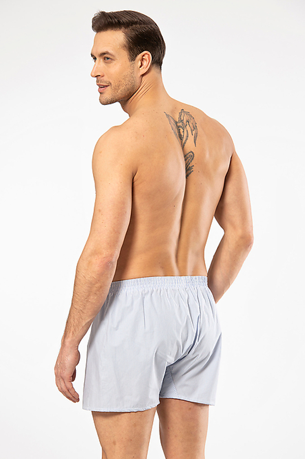 Трусы мужские боксеры светло-голубой полоска