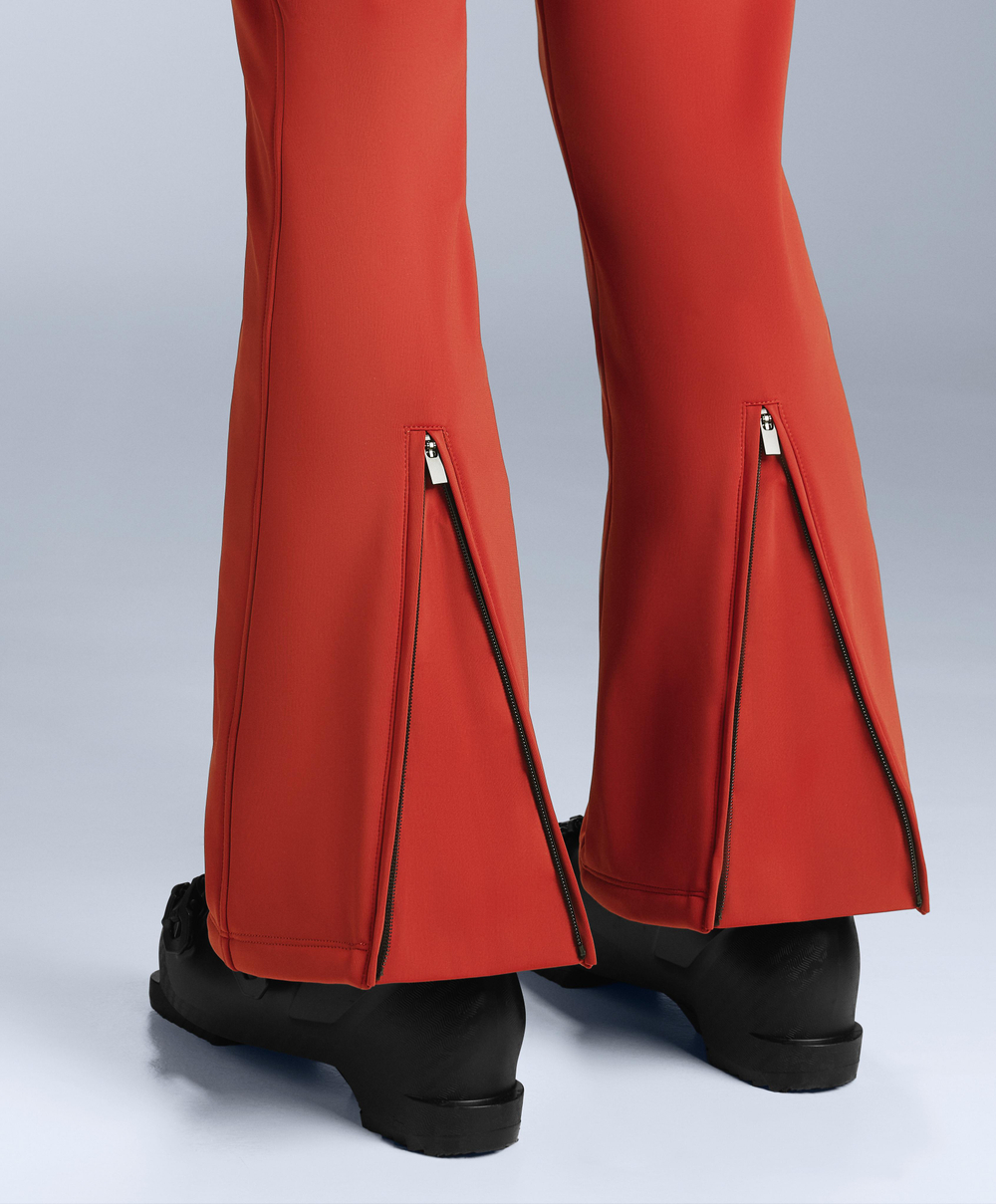 OYSHO Водонепроницаемые эластичные брюки-клеш SKI, ярко-оранжевый
