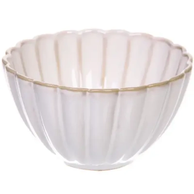 Салатник керамический «Верона» 500мл ромашка бежевая 11*6,5см